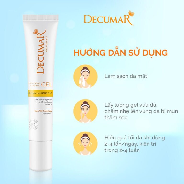 Cách sử dụng gel trị mụn Decumar