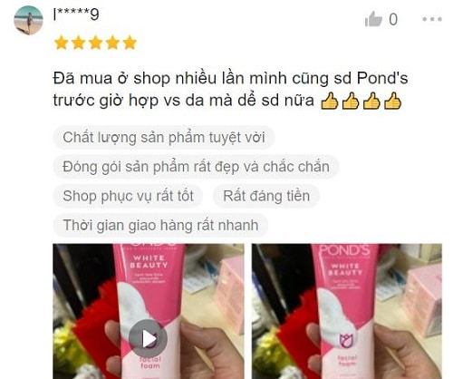 Review sữa rửa mặt Pond's Hồng