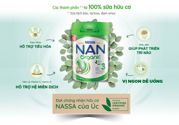 sữa Organic tốt nhất cho bé